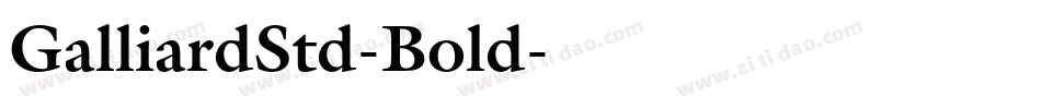 GalliardStd-Bold字体转换