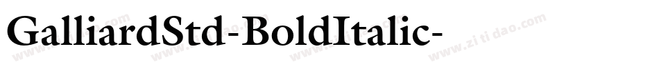 GalliardStd-BoldItalic字体转换
