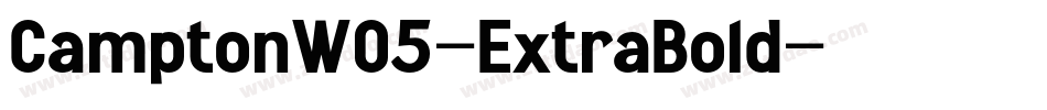 CamptonW05-ExtraBold字体转换