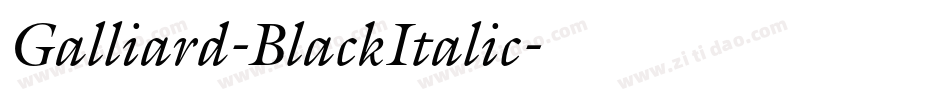 Galliard-BlackItalic字体转换