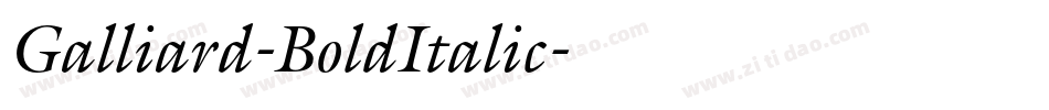 Galliard-BoldItalic字体转换