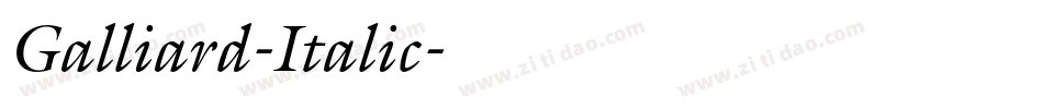 Galliard-Italic字体转换
