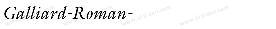 Galliard-Roman字体转换