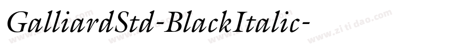 GalliardStd-BlackItalic字体转换