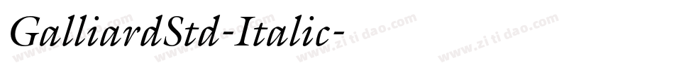 GalliardStd-Italic字体转换