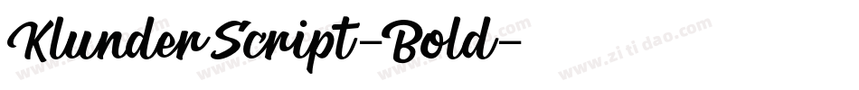 KlunderScript-Bold字体转换