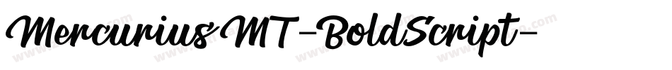 MercuriusMT-BoldScript字体转换
