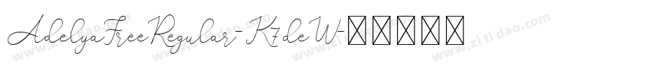 AdelyaFreeRegular-K7deW字体转换