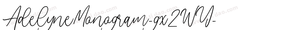 AdelyneMonogram-gx2WY字体转换