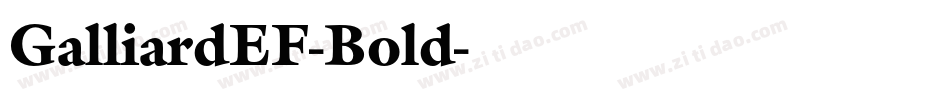 GalliardEF-Bold字体转换