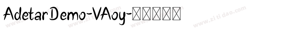 AdetarDemo-VAoy字体转换