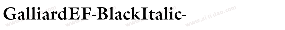 GalliardEF-BlackItalic字体转换
