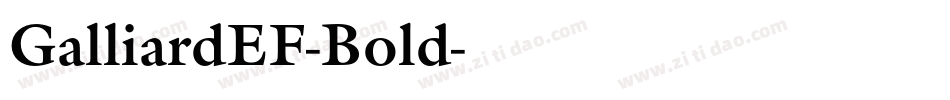 GalliardEF-Bold字体转换