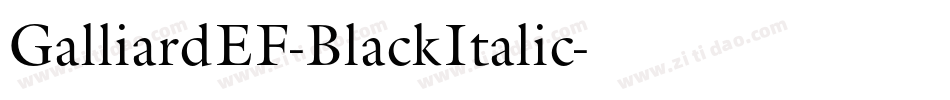 GalliardEF-BlackItalic字体转换