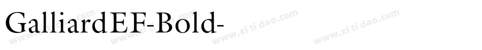GalliardEF-Bold字体转换