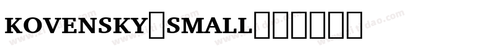 kovensky-small字体转换