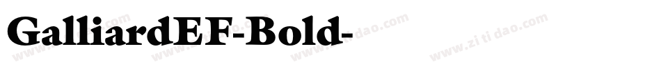 GalliardEF-Bold字体转换