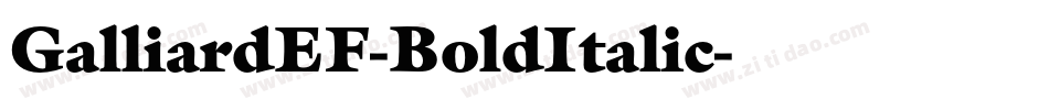 GalliardEF-BoldItalic字体转换