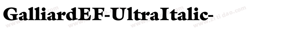 GalliardEF-UltraItalic字体转换