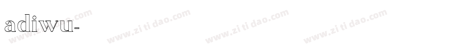 adiwu字体转换