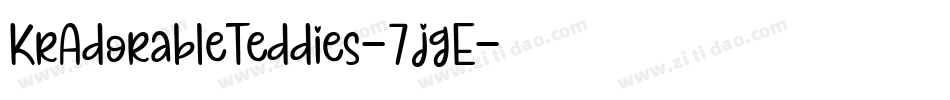 KrAdorableTeddies-7jgE字体转换