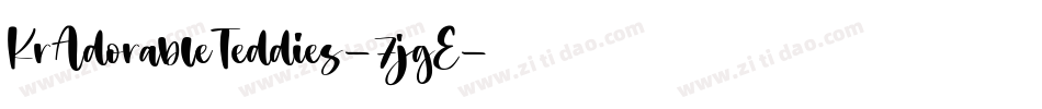 KrAdorableTeddies-7jgE字体转换