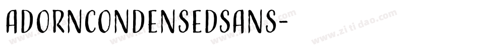 AdornCondensedSans字体转换