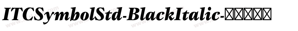 ITCSymbolStd-BlackItalic字体转换