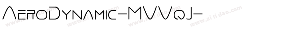 AeroDynamic-MVVqJ字体转换