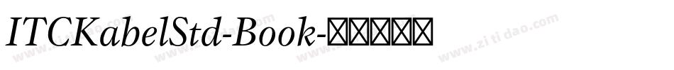ITCKabelStd-Book字体转换