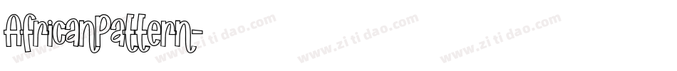 AfricanPattern字体转换