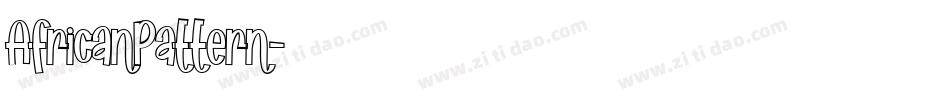 AfricanPattern字体转换
