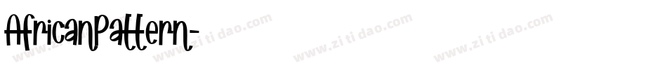 AfricanPattern字体转换