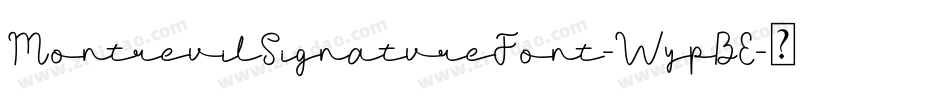 MontreuilSignatureFont-WypBE字体转换