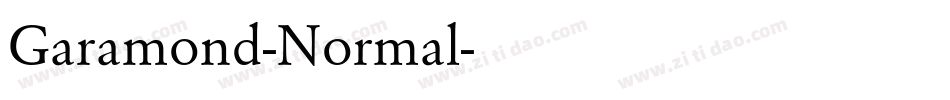 Garamond-Normal字体转换