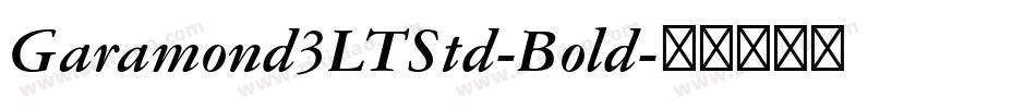 Garamond3LTStd-Bold字体转换