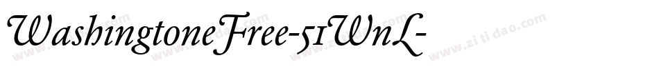 WashingtoneFree-51WnL字体转换