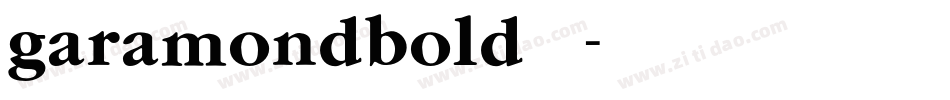 garamondbold字体字体转换
