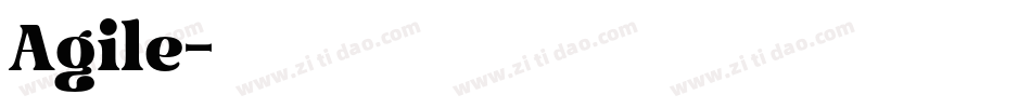 Agile字体转换