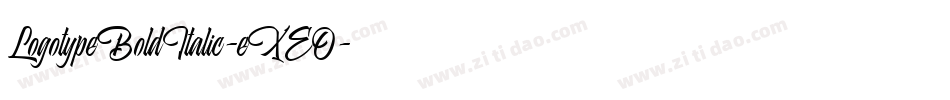 LogotypeBoldItalic-eXEO字体转换