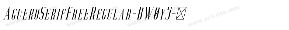 AgueroSerifFreeRegular-BW0y5字体转换