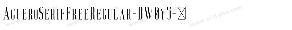 AgueroSerifFreeRegular-BW0y5字体转换