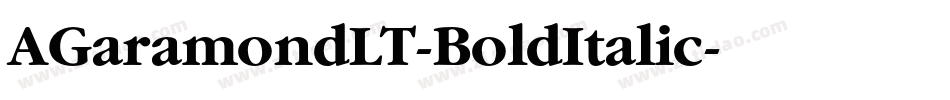 AGaramondLT-BoldItalic字体转换