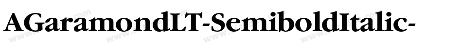 AGaramondLT-SemiboldItalic字体转换