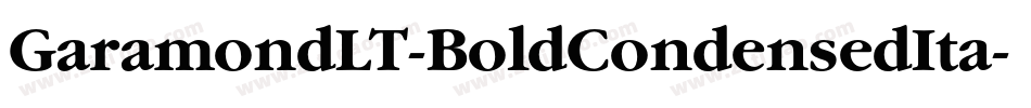 GaramondLT-BoldCondensedIta字体转换