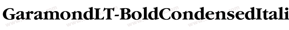 GaramondLT-BoldCondensedItalic字体转换