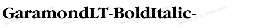 GaramondLT-BoldItalic字体转换