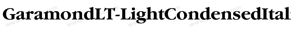 GaramondLT-LightCondensedItalic字体转换