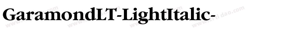 GaramondLT-LightItalic字体转换