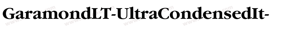 GaramondLT-UltraCondensedIt字体转换